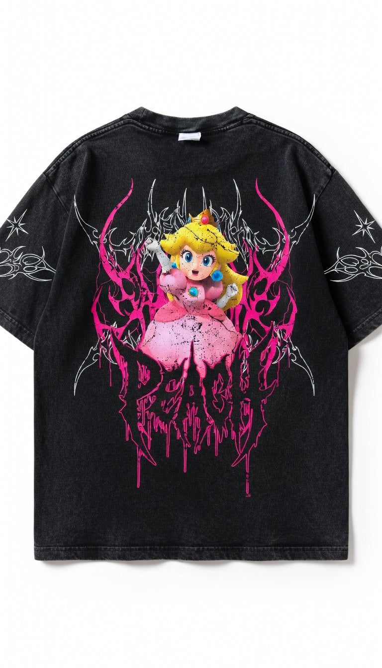 Oversize Peach Acid Wsh