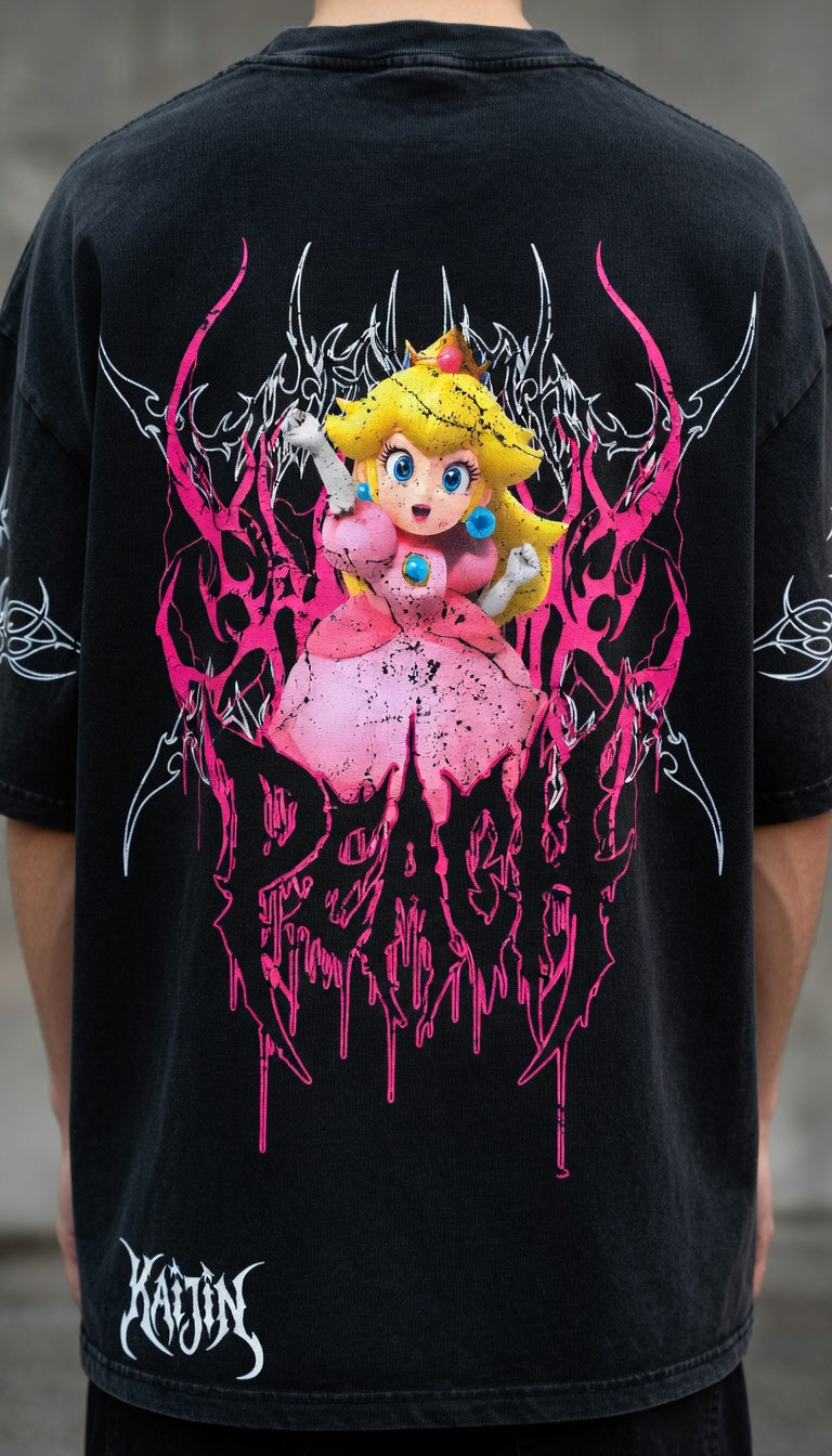 Oversize Peach Acid Wsh